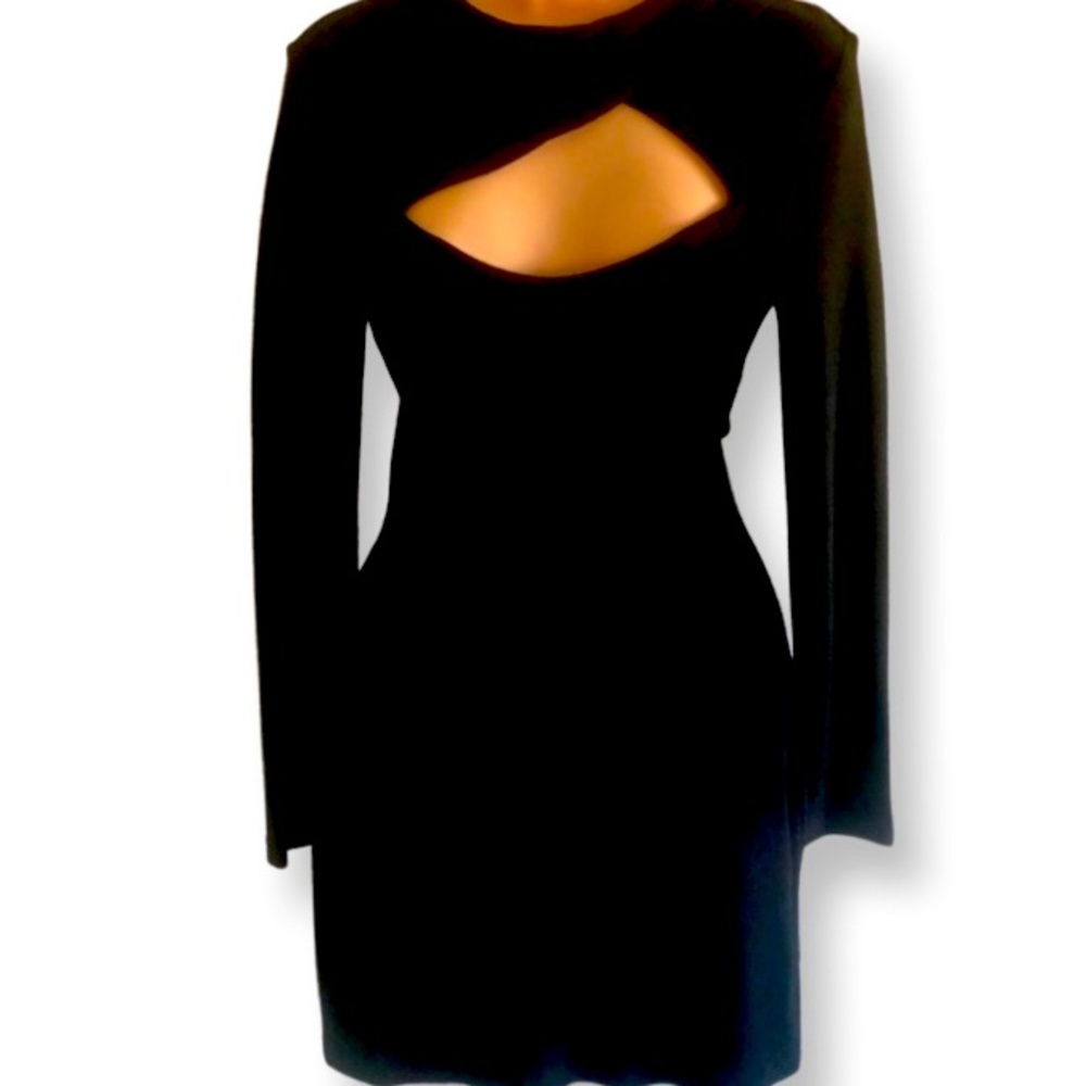 Halston Heritage Black Cutout Dress